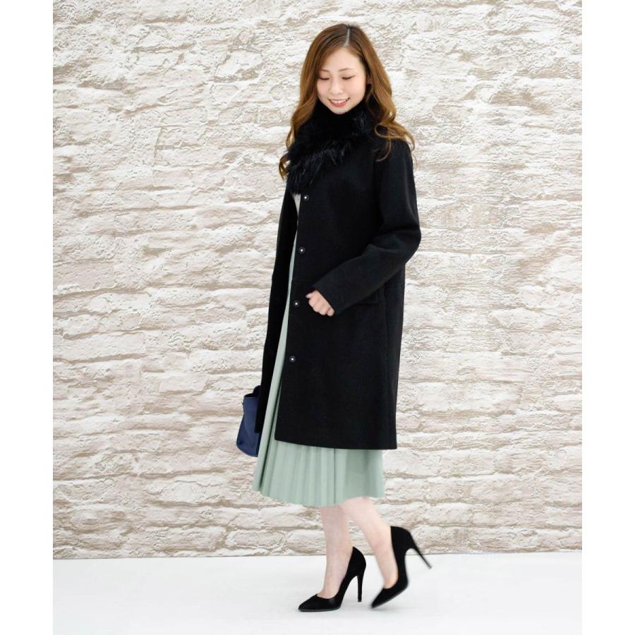 バスト ノーカラーマフラー付きコート 通販 Paypayモール Magaseek Paypayモール店 ュガー