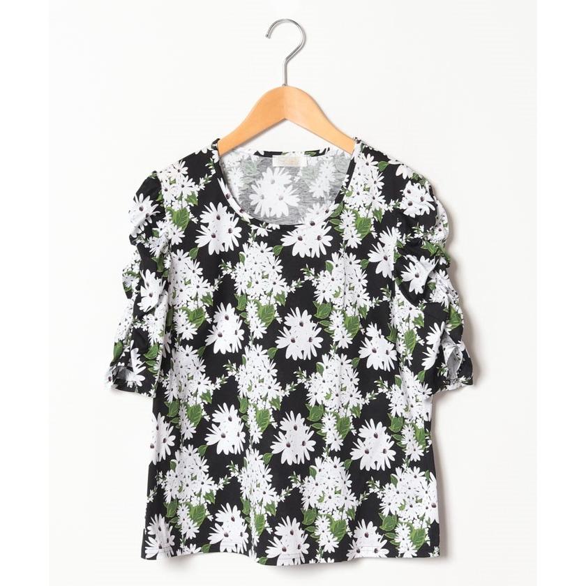大得価国産 オリジナルプリントコットン天竺/袖シャーリングTシャツ - 通販 - PayPayモール MAGASEEK PayPayモール店 安いお得