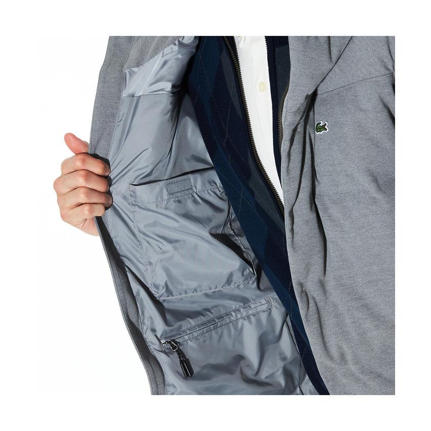 ラコステ メンズ】ラコステ LACOSTE ピケダウンジャケット LACOSTE