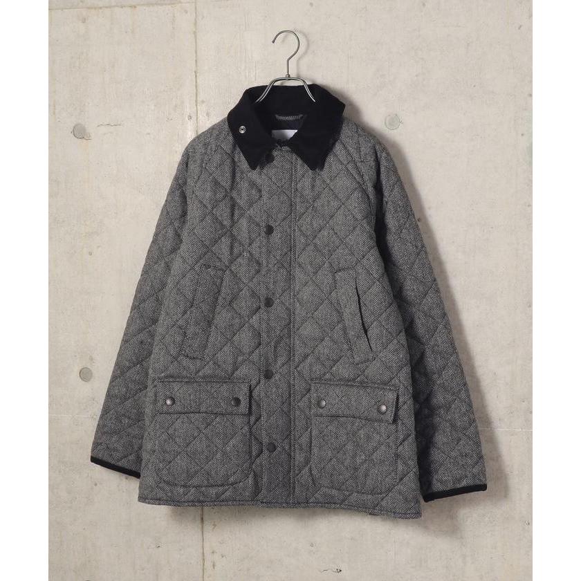 【シップス　メン】Barbour: 別注 キルティング/ウール ビデイル (パターン) 別注 キルティング/ウール ビデイル パターン