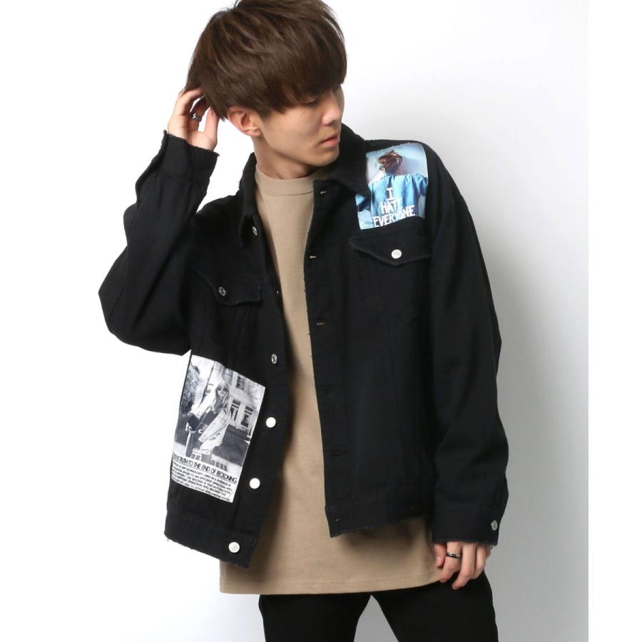 【ラザル】ビッグシルエット デコレーション デニムジャケット