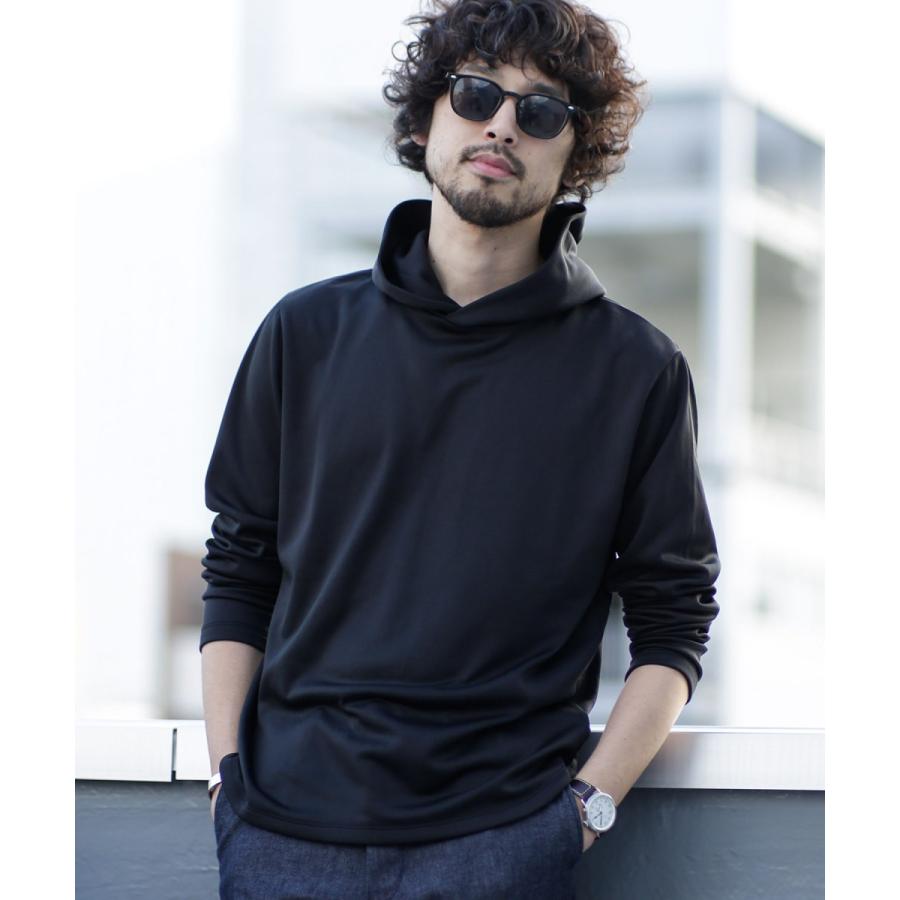 ナノ ユニバース Web限定 裏起毛ラウンドヘムプルパーカー