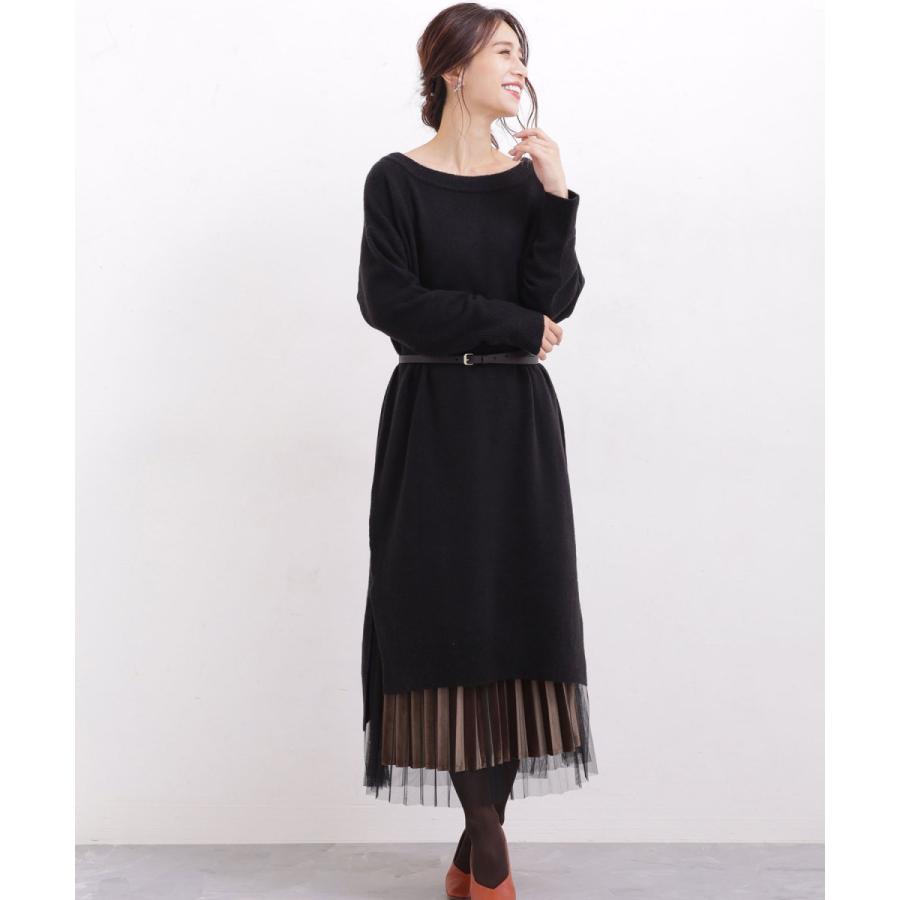 ナノ ユニバース Web限定 キャメル混ボートネックニットワンピース Magaseek Paypayモール店 通販 Paypayモール