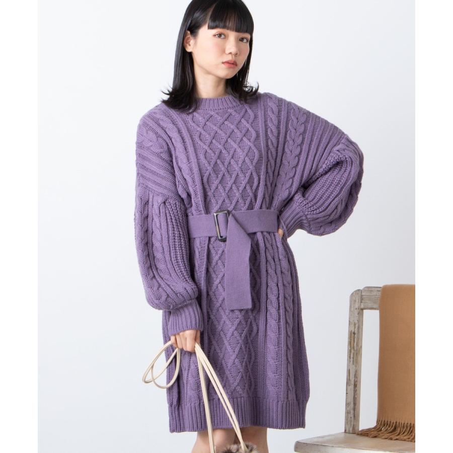 ウィゴー Wego ベルト付きボリュームスリーブケーブルワンピース Magaseek Paypayモール店 通販 Paypayモール