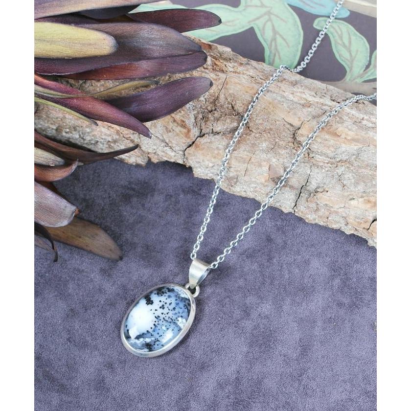 【ワイスチャーム】【フランス買付】デントリティックアゲート ネックレス