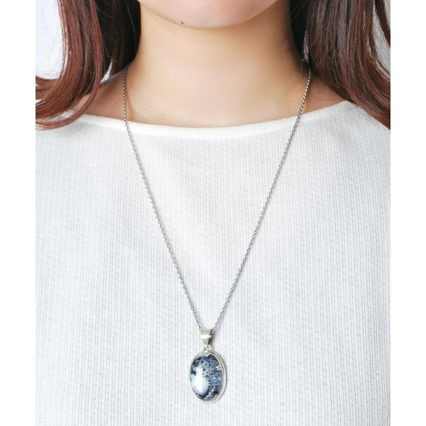 【ワイスチャーム】【フランス買付】デントリティックアゲート ネックレス デントリティックアゲート フランス買付