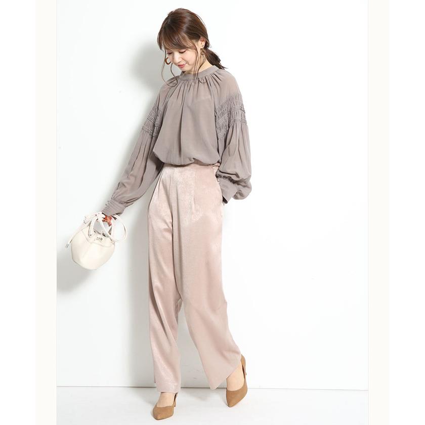 ジャスグリッティー サテンワイドパンツ Magaseek Paypayモール店