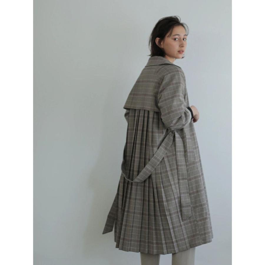 アースミュージック エコロジー バックプリーツトレンチコート