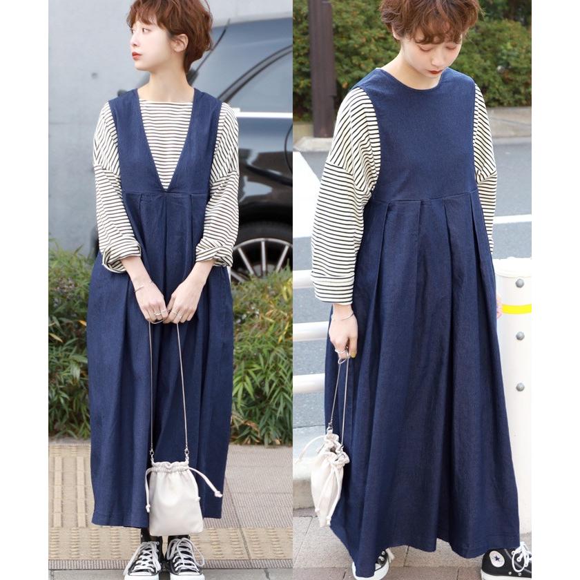 コカ 前後2wayウエストプリーツデニムワンピースcocaオリジナル Magaseek Paypayモール店 通販 Paypayモール