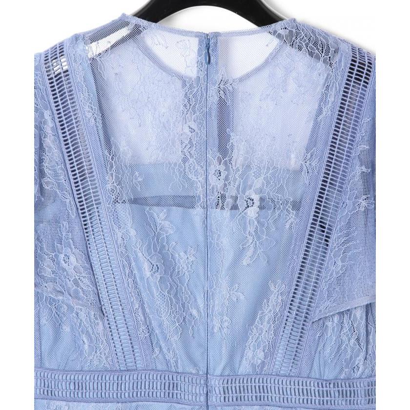 【未使用級♡完売品】グレースコンチネンタル　レイヤードレースタイトワンピース　青 未使用級♡完売品】グレースコンチネンタル レイヤードレース