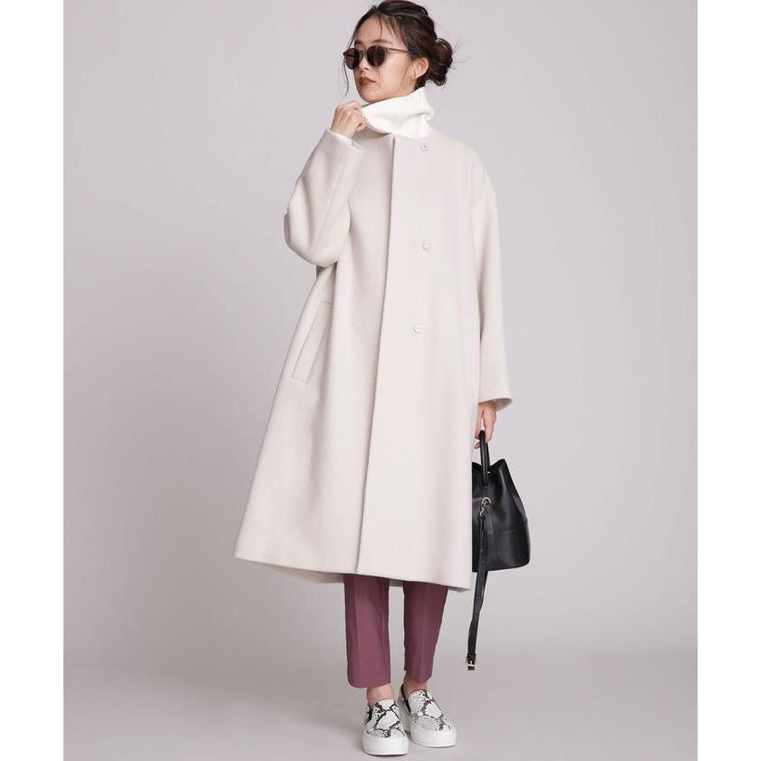 ほぼ未使用 【ナノ・ユニバース】MANTECOオーバーサイズノーカラーコート 【M2700870848】(14630円)