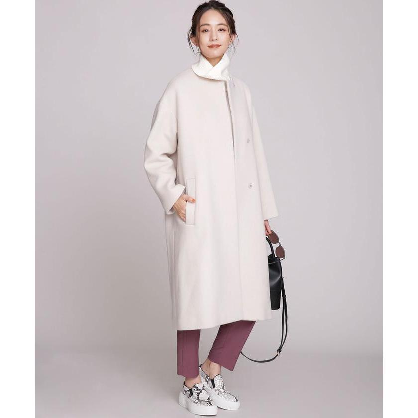 ほぼ未使用 【ナノ・ユニバース】MANTECOオーバーサイズノーカラーコート 【M2700870848】(14630円)