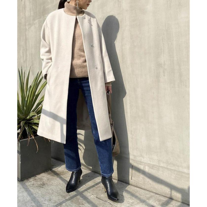 ほぼ未使用 【ナノ・ユニバース】MANTECOオーバーサイズノーカラーコート 【M2700870848】(14630円)