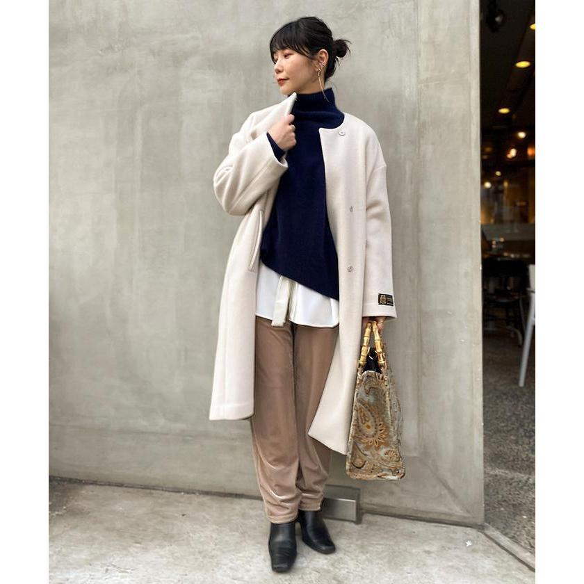 ほぼ未使用 【ナノ・ユニバース】MANTECOオーバーサイズノーカラーコート 【M2700870848】(14630円)