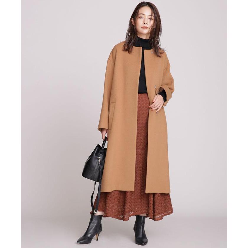 ほぼ未使用 【ナノ・ユニバース】MANTECOオーバーサイズノーカラーコート 【M2700870848】(14630円)