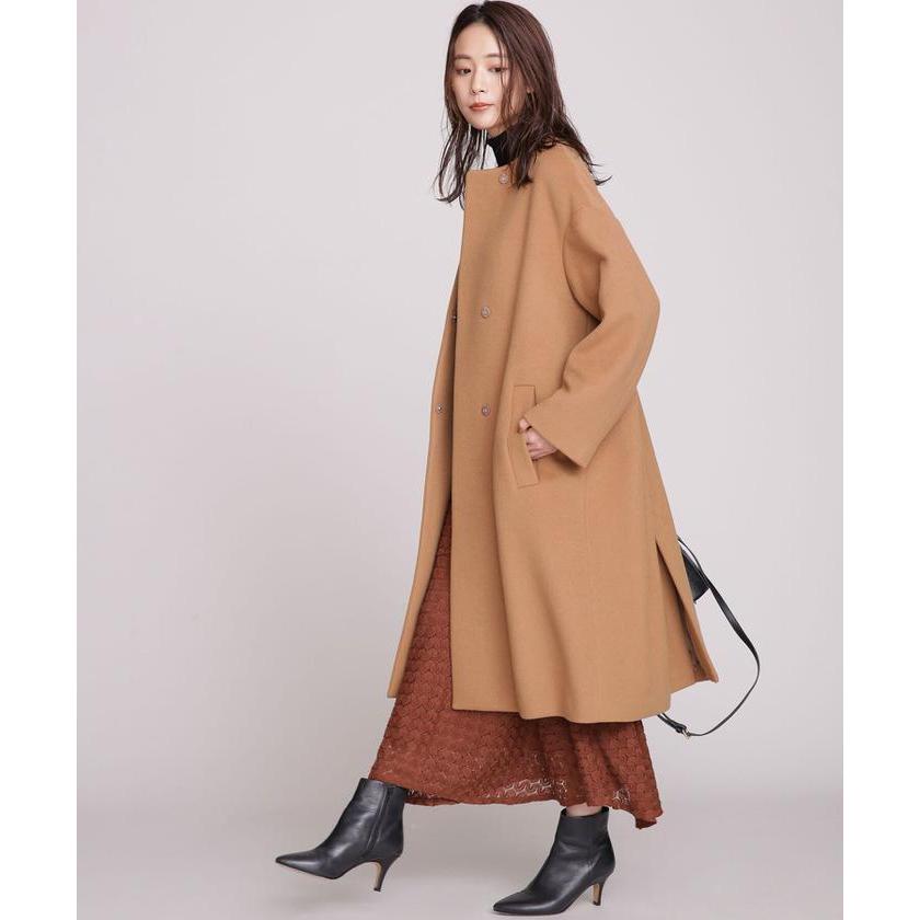 ほぼ未使用 【ナノ・ユニバース】MANTECOオーバーサイズノーカラーコート 【M2700870848】(14630円)