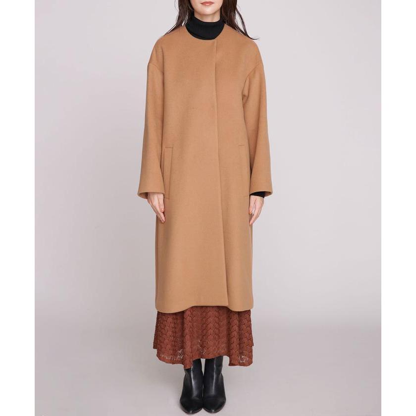 ほぼ未使用 【ナノ・ユニバース】MANTECOオーバーサイズノーカラーコート 【M2700870848】(14630円)