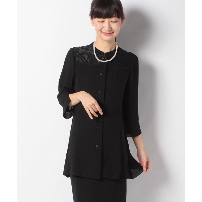 安い 購入 ブラックギャラリー ブラックフォーマル 喪服 礼服 レディース 家庭洗濯できるレースヨークロング羽織りジャケット オールシーズン 冠婚葬祭 セレモ 品質が完璧 Tutocuisine Com