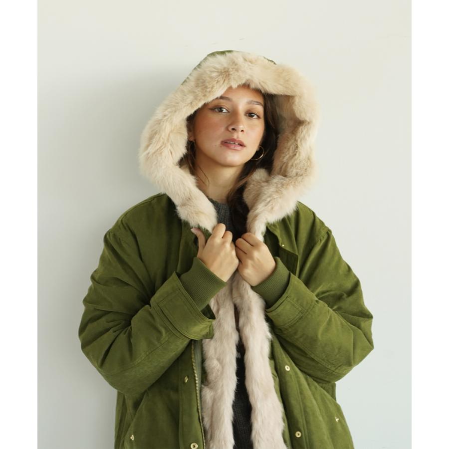 FIKA. Rabbit Fur Military Jacket