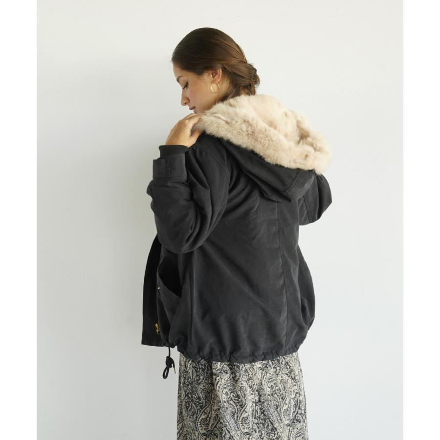 FIKA. Rabbit Fur Military Jacket