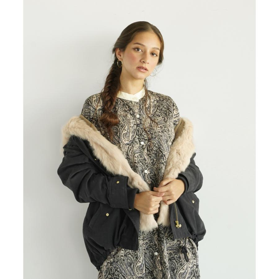 FIKA. Rabbit Fur Military Jacket
