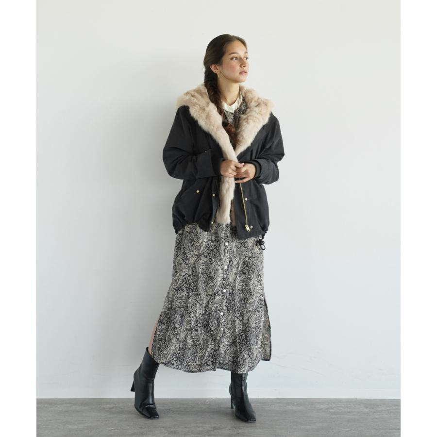 FIKA. Rabbit Fur Military Jacket