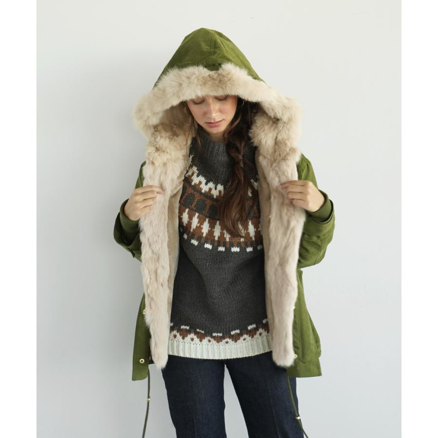 FIKA. Rabbit Fur Military Jacket