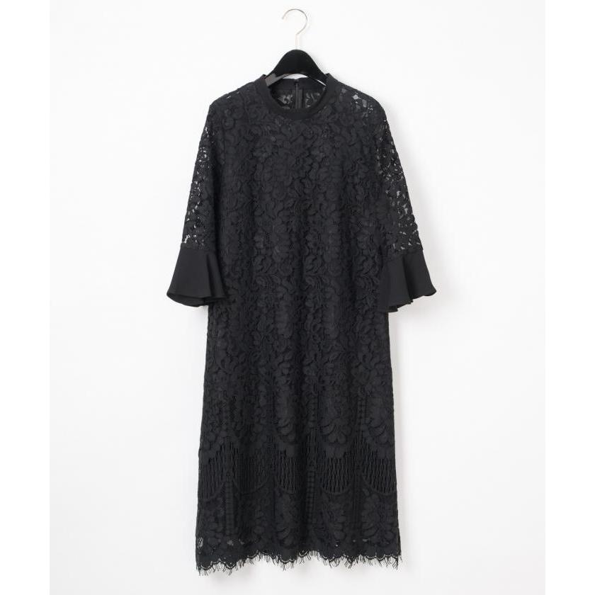 GRACE CONTINENTAL リーフレースハイネックドレス GRACE CONTINENTAL