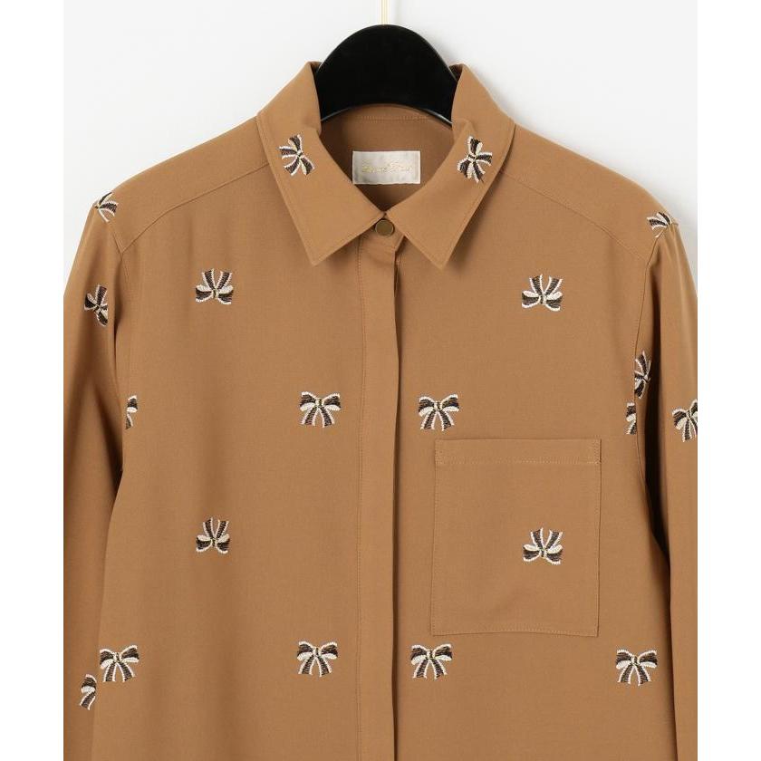 グレースコンチネンタル リボンモチーフシャツワンピース GRACE CONTINENTAL 【グレースコンチネンタル】リボンモチーフ