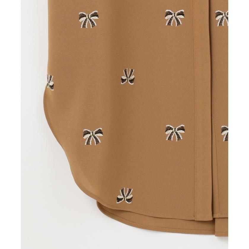 グレースコンチネンタル リボンモチーフシャツワンピース GRACE CONTINENTAL 【グレースコンチネンタル】リボンモチーフ