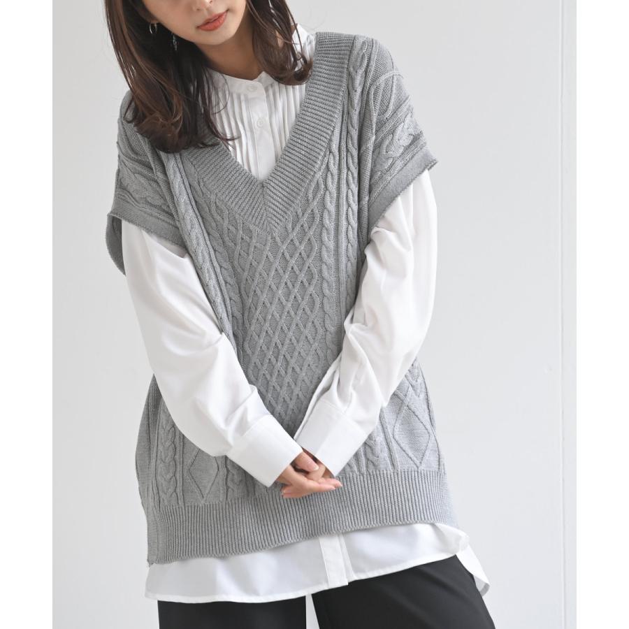 アールピーエス ケーブルｂａｃｋスリットニットベスト Magaseek Paypayモール店 通販 Paypayモール