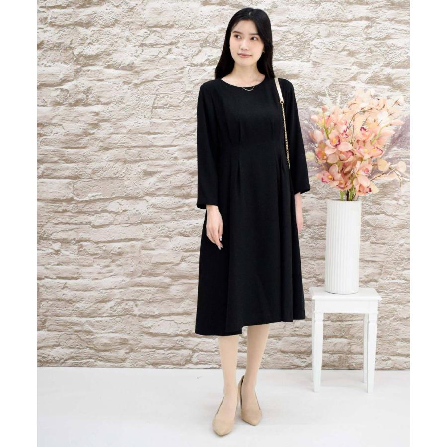 ついに再入荷 エイミーパール バイ パウダーシュガー サテンジョーゼット２タック７分袖ワンピース 入学式 卒業式 オフィスカジュアル 通勤スタイル Saleセール Www Skylanceronline Com