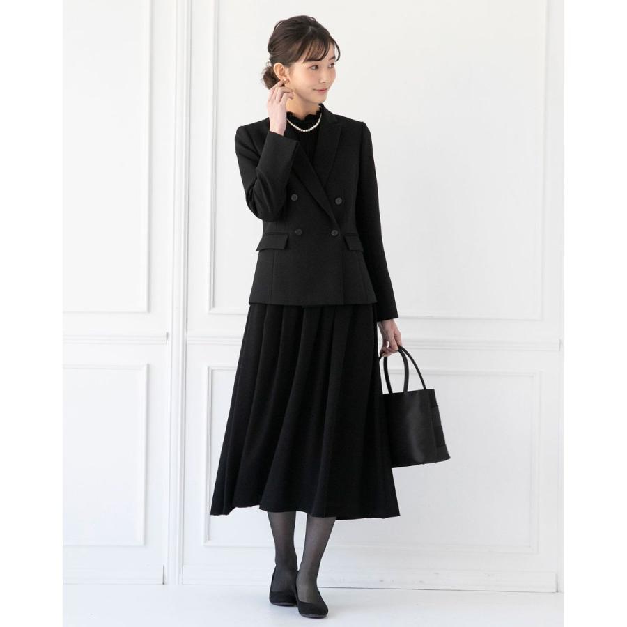 超人気の フォルムフォルマ 喪服 礼服 セレモニー ダブルボタンテーラードジャケット ロングフレアワンピース ブラックフォーマルスーツ 新しいコレクション Www Simon Page Com