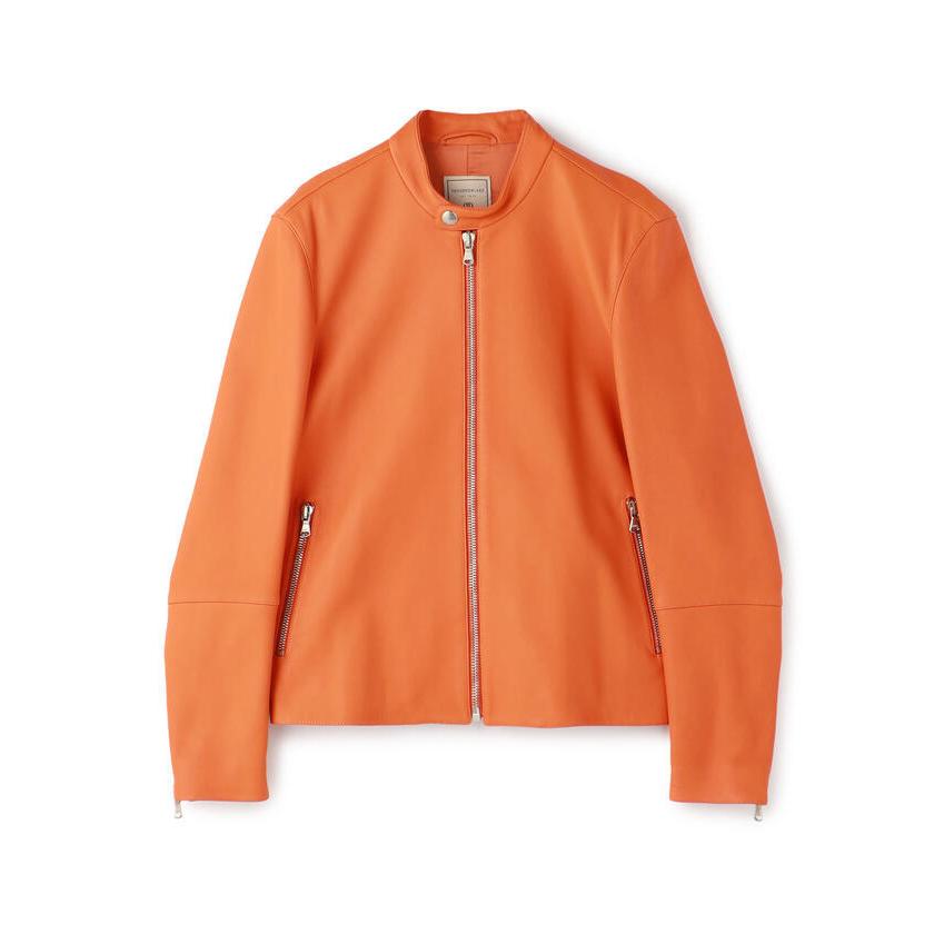 新作続 DENIM×TOMORROWLAND ラムレザー シングルライダースジャケット