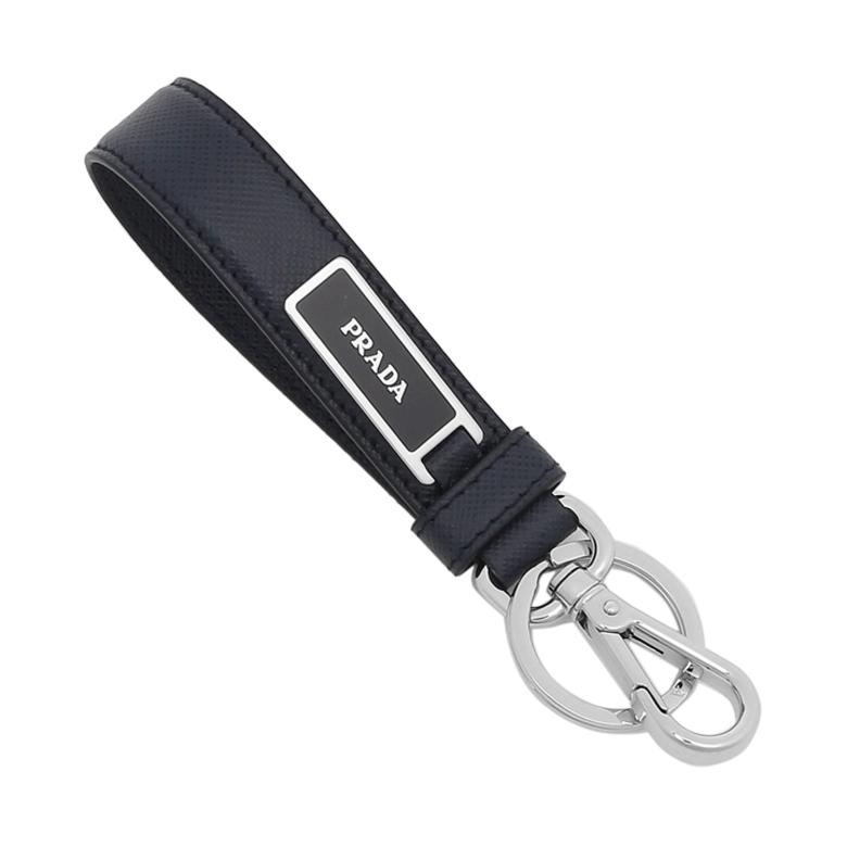 値引 プラダ プラダ キーリング キーホルダー サフィアーノ ネイビー メンズ レディース Prada 2pp709 053 F0216 新しい到着 Www Thedailyspud Com