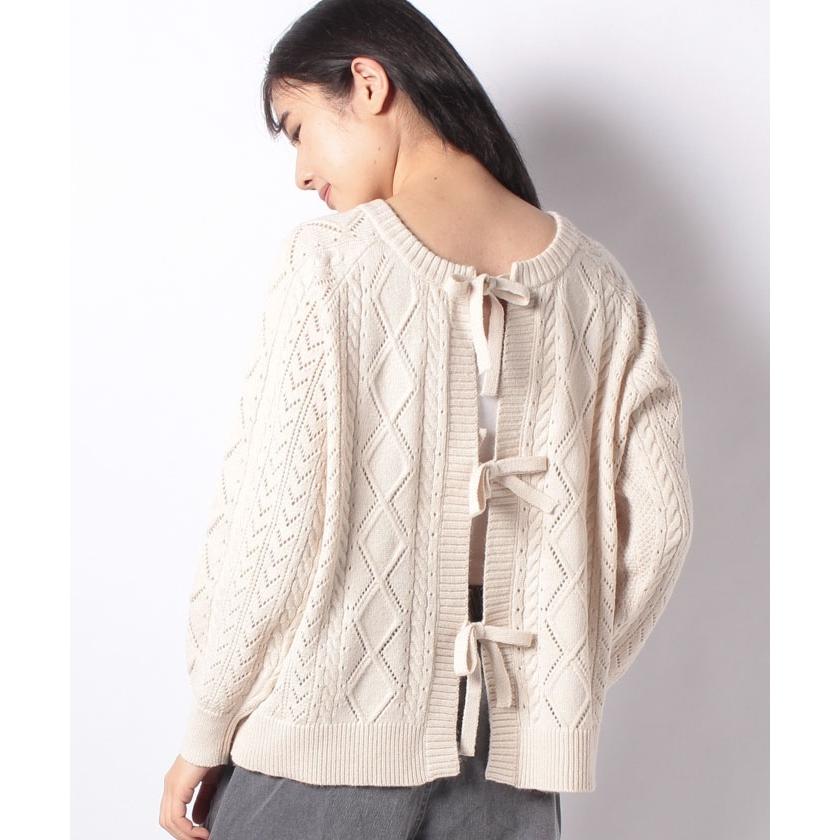 サマンサ モスモス Sm2 透かし柄前後着リボンニット Magaseek Paypayモール店 通販 Paypayモール