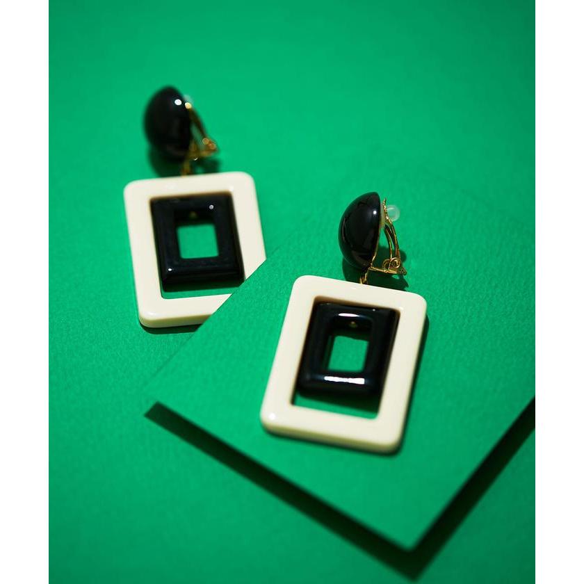 ナノ ユニバース Francine Bramli Paris バイカラースクエアイヤリング Magaseek Paypayモール店 通販 Paypayモール