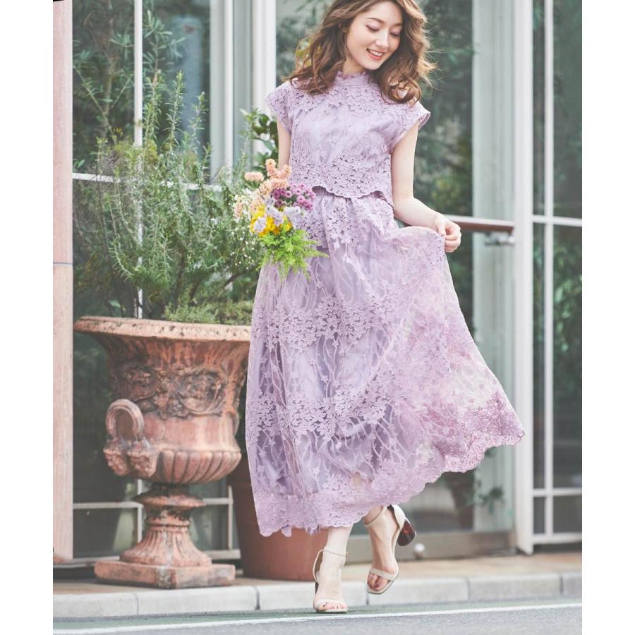 ノエラ】チュールレースマキシワンピ :503914616:MAGASEEK ヤフー店