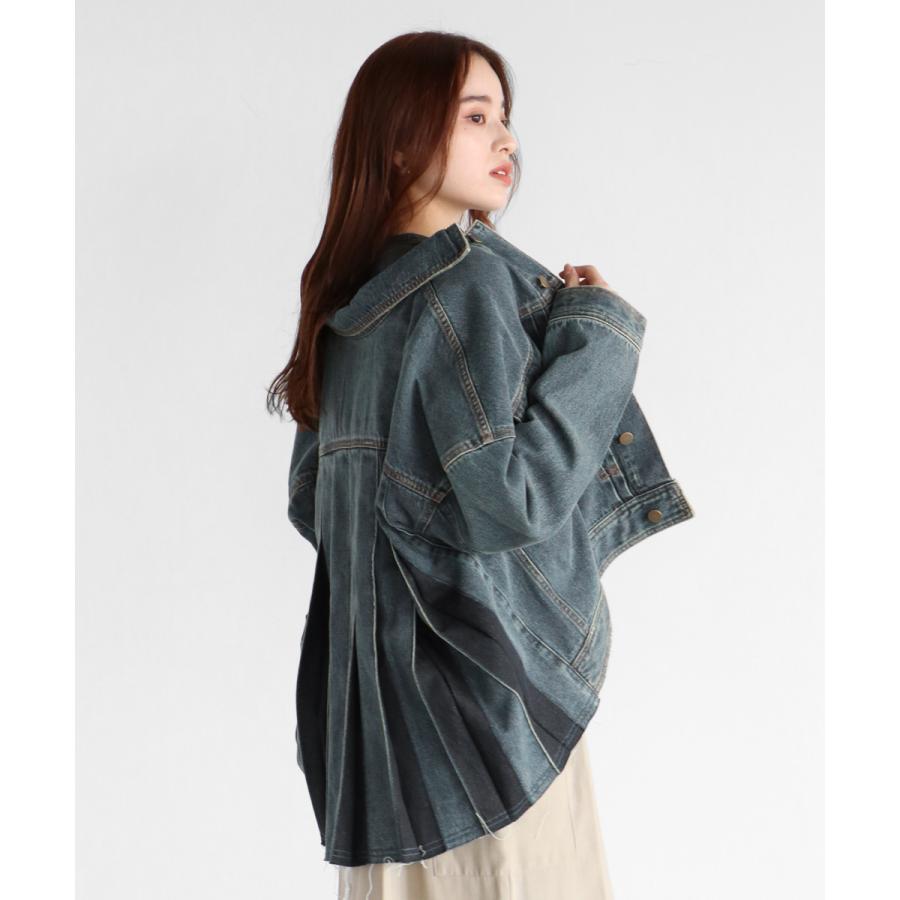 RADIATE] バックプリーツ デニムジャケット