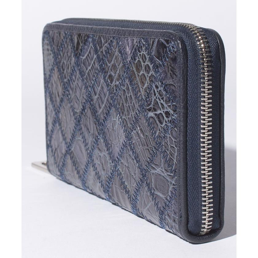 クロコ パッチワーク シャイニング 長財布