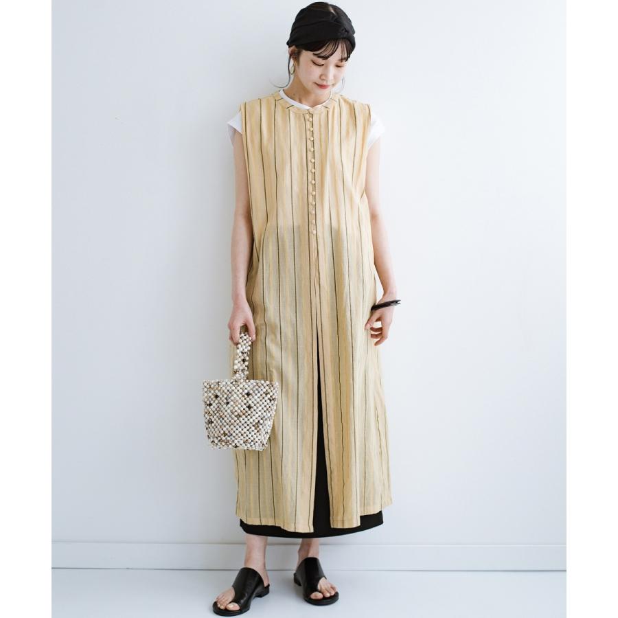 ハコ いつものボトムスにさっと重ねてグンとおしゃれに見える シアーストライプが爽やかなロングワンピースby Style Zampa Magaseek Paypayモール店 通販 Paypayモール