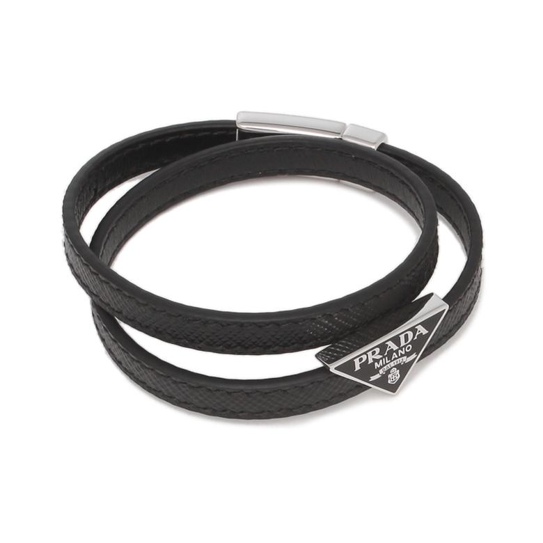 プラダ プラダ ブレスレット アクセサリー サフィアーノ レザー バングル ブラック メンズ Prada 2ib286 053 F0002 Magaseek Paypayモール店 通販 Paypayモール
