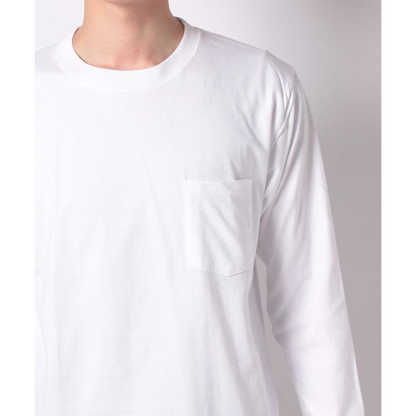 【Amerikaya】【Hanes】ヘインズ BEEFY ビーフィー ポケット付き ロングスリーブ 無地Tシャツ|magaseekp|07