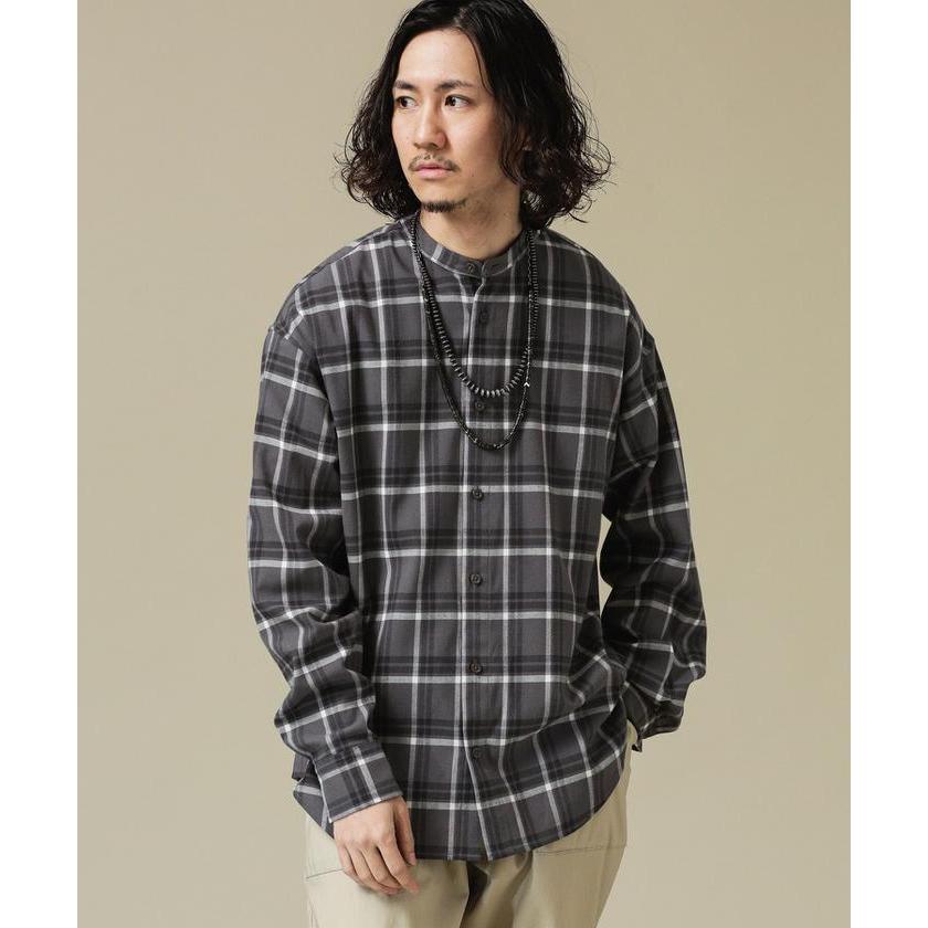 ナノ ユニバース 微起毛バンドカラーチェックシャツ Magaseek Paypayモール店 通販 Paypayモール