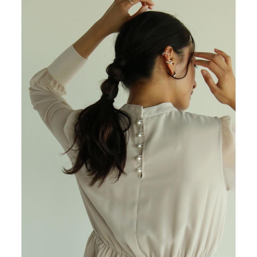 Rire Fete パールデザインシフォンドレス Rire Fete パールデザイン