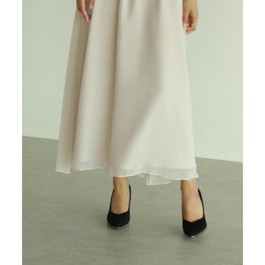 Rire Fete パールデザインシフォンドレス Rire Fete パールデザイン