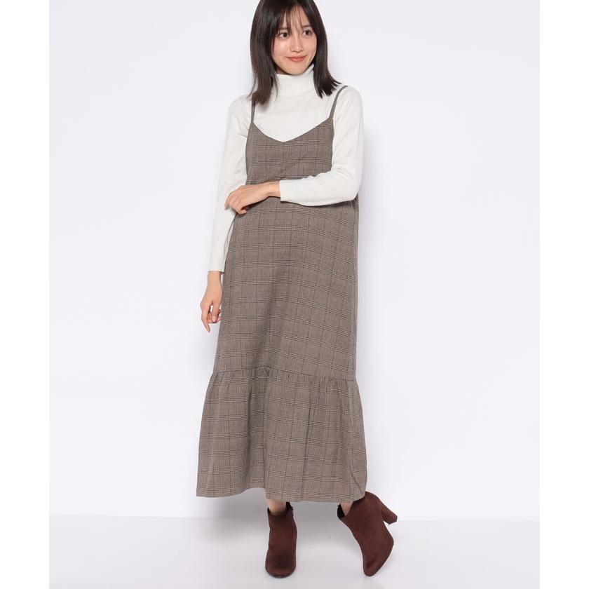 エヘカソポ Ehka Sopo 無地 チェックキャミソールワンピース Magaseek Paypayモール店 通販 Paypayモール