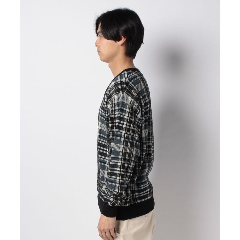 【オールドイングランド　オム　】チェック柄Vネックセーター 