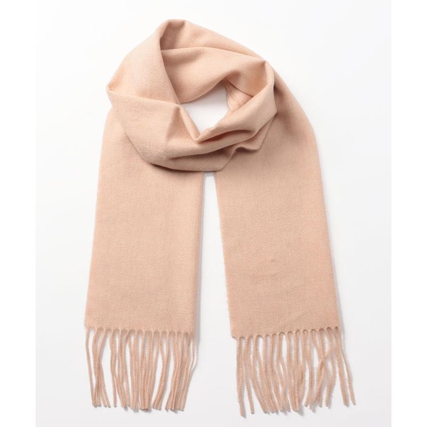 国産超特価】 FURLA（フルラ）カシミヤ ウール ロゴ刺繍マフラー