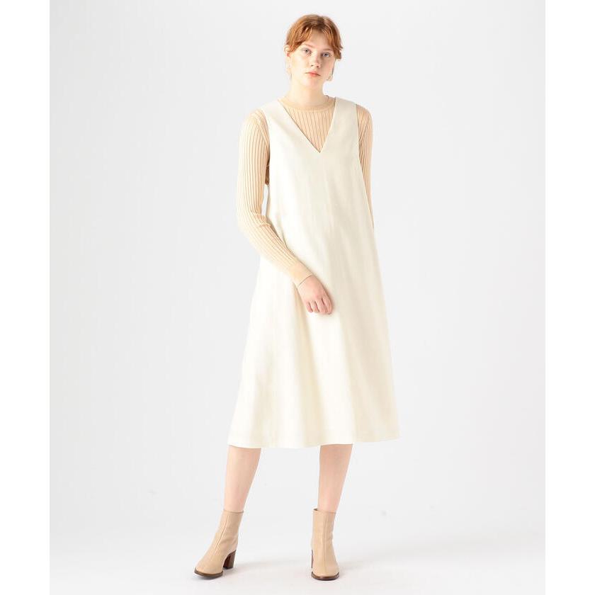 Ballsey】ウォッシャブルサキソニー Vネックワンピース : 504412192 